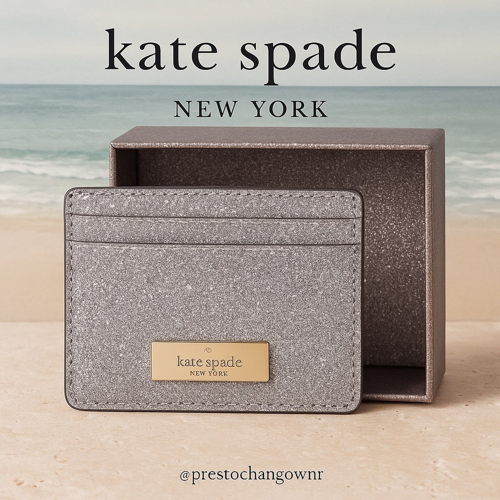 Kate Spade Sparkling Silver Card Holder